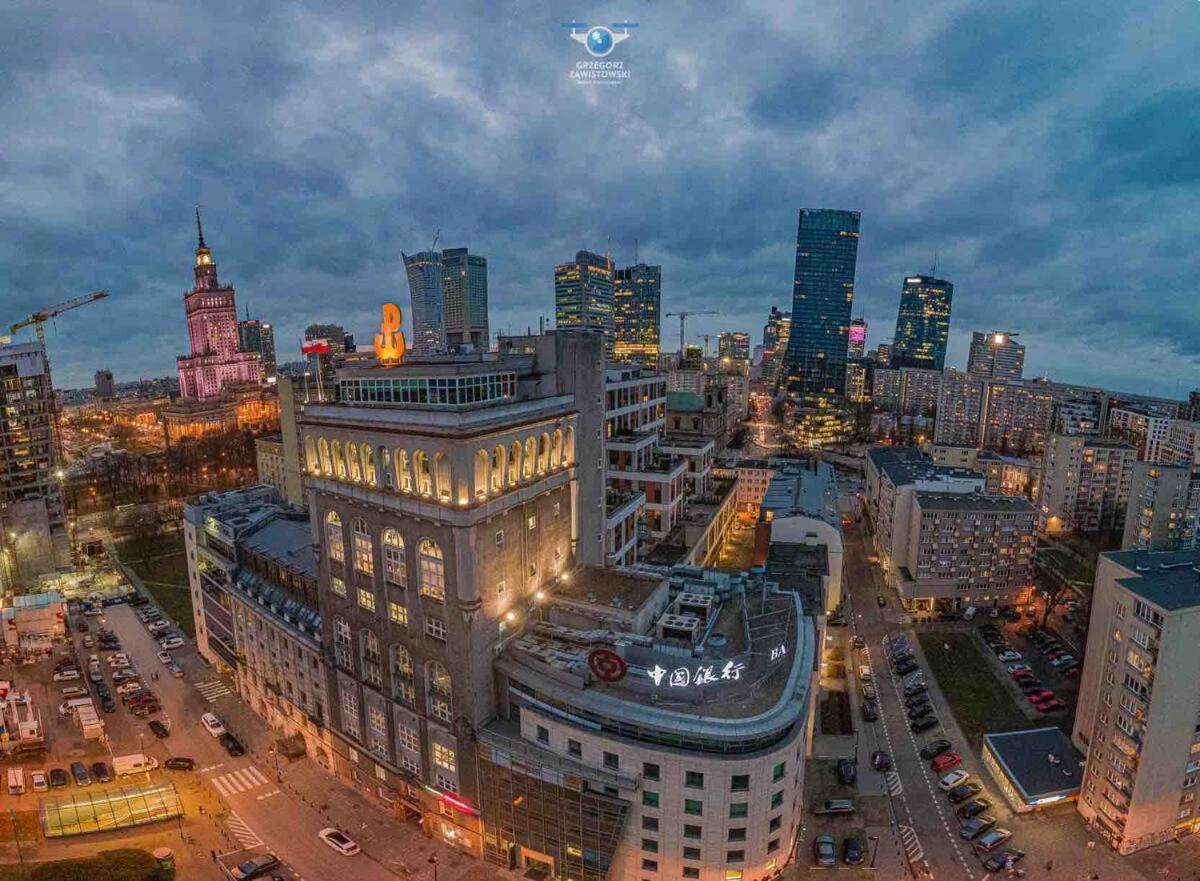 Super Apartment Yellow 2X Metro Fast Wifi 1 Gbs Netflix Panorama Miasta Warsaw Luaran gambar