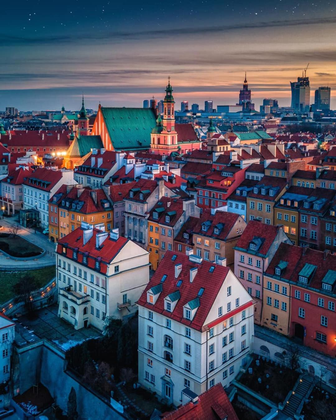 Super Apartment Yellow 2X Metro Fast Wifi 1 Gbs Netflix Panorama Miasta Warsaw Luaran gambar
