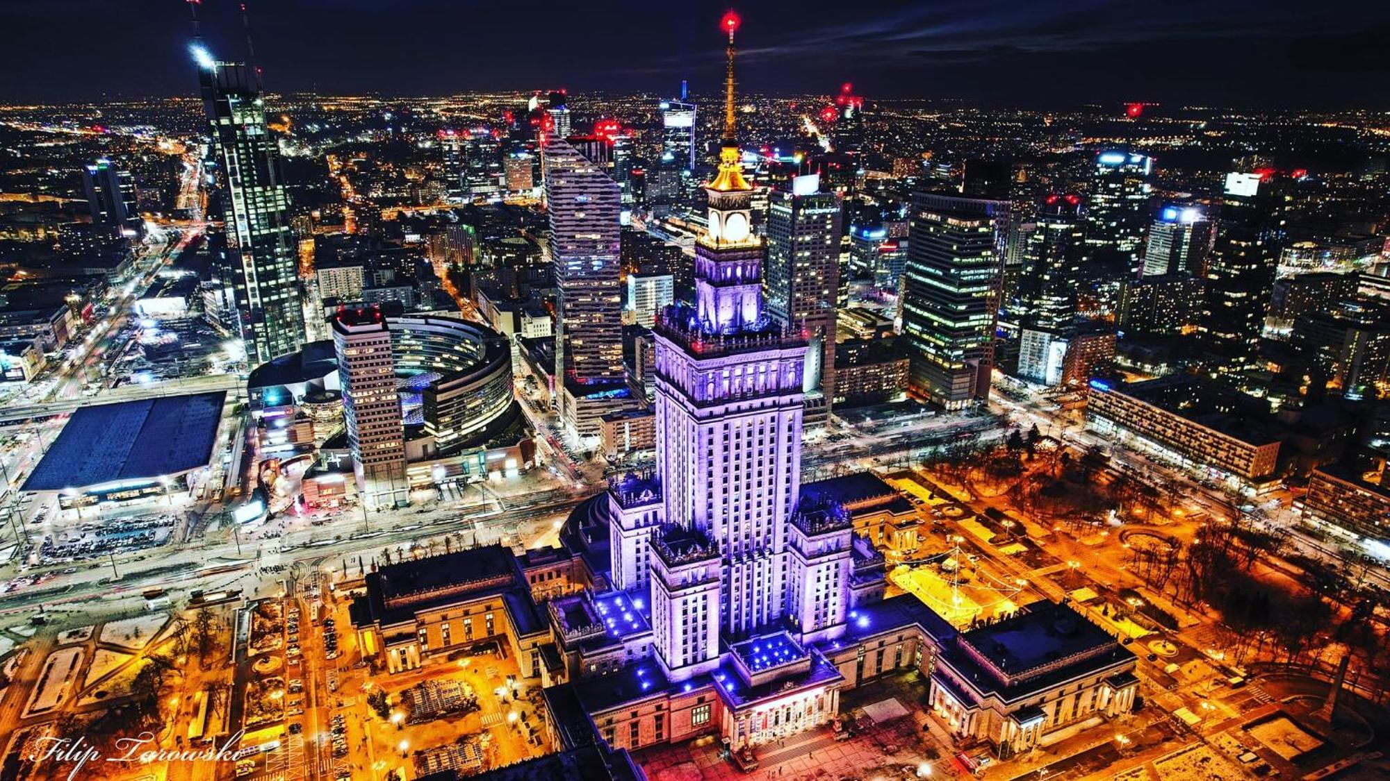 Super Apartment Yellow 2X Metro Fast Wifi 1 Gbs Netflix Panorama Miasta Warsaw Luaran gambar