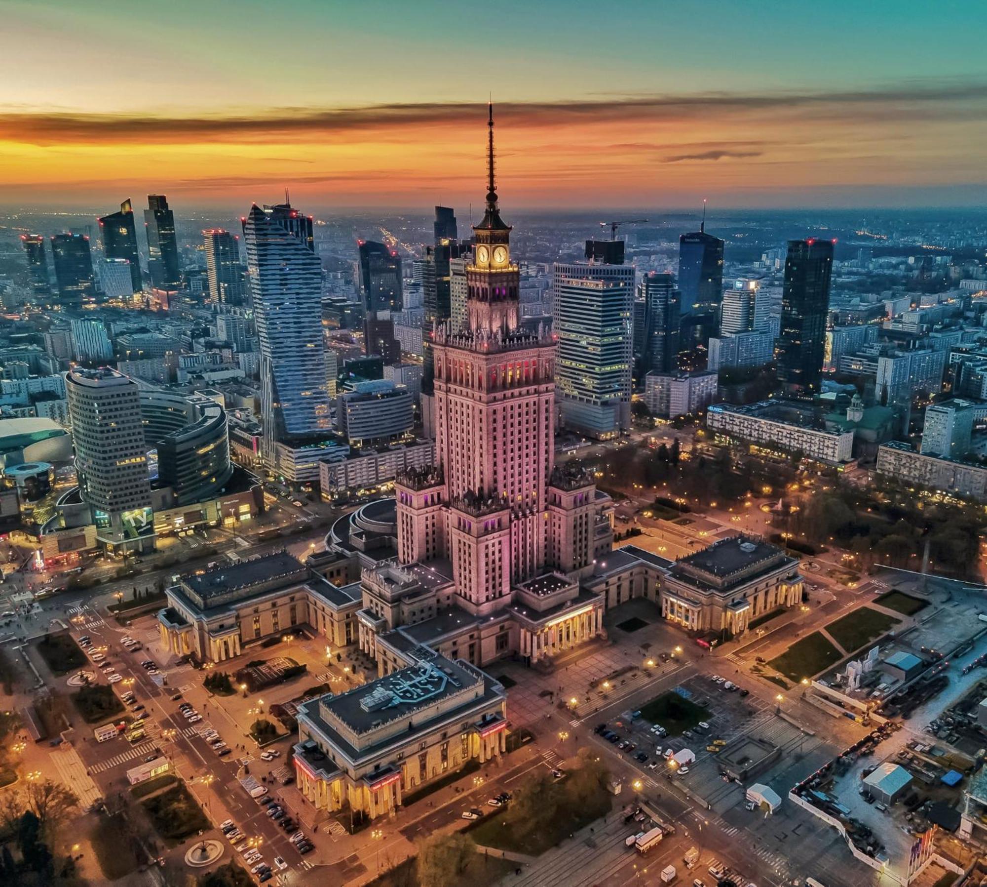Super Apartment Yellow 2X Metro Fast Wifi 1 Gbs Netflix Panorama Miasta Warsaw Luaran gambar