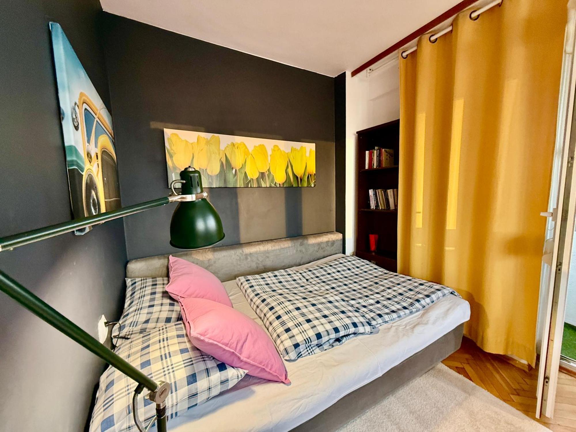 Super Apartment Yellow 2X Metro Fast Wifi 1 Gbs Netflix Panorama Miasta Warsaw Luaran gambar